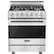 Front. Viking - 3 Series 4.7 Cu. Ft. Self-Cleaning Freestanding Dual Fuel LP Gas Convection Range - Frost White.