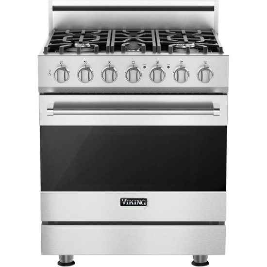 Viking – 3 Series 4.7 Cu. Ft. Freestanding Dual Fuel True Convection Range with Self-Cleaning – Frost White