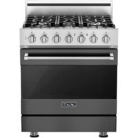 Viking - 3 Series 4.7 Cu. Ft. Freestanding Dual Fuel True Convection Range with Self-Cleaning - Damascus gray - Front_Zoom