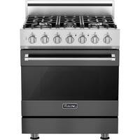 Viking - 3 Series 4.7 Cu. Ft. Freestanding Dual Fuel True Convection Range with Self-Cleaning - Damascus Gray - Front_Zoom