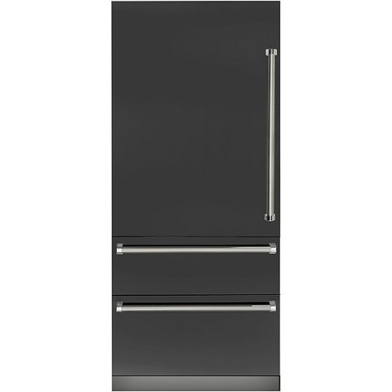 Viking – 7 Series 20 Cu. Ft. Bottom-Freezer Built-In Refrigerator – Cast Black