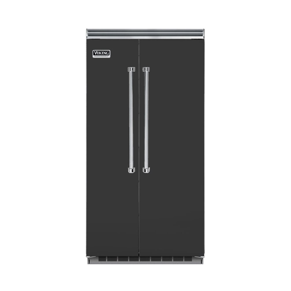 Viking – Professional 5 Series Quiet Cool 25.3 Cu. Ft. Side-by-Side Built-In Refrigerator – Cast Black