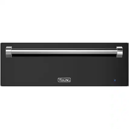 Front. Viking - 29" Warming Drawer - Cast Black.