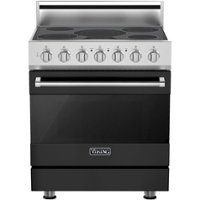 Viking - 3 Series 4.7 Cu. Ft. Freestanding Electric True Convection Range with Self-Cleaning - Cast Black - Front_Zoom