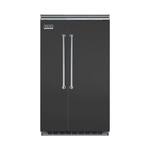 Viking - Professional 5 Series Quiet Cool 29.1 Cu. Ft. Side-by-Side Built-In Refrigerator - Cast Black - Front_Standard