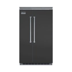 Viking - Professional 5 Series Quiet Cool 29.1 Cu. Ft. Side-by-Side Built-In Refrigerator - Cast Black - Front_Zoom