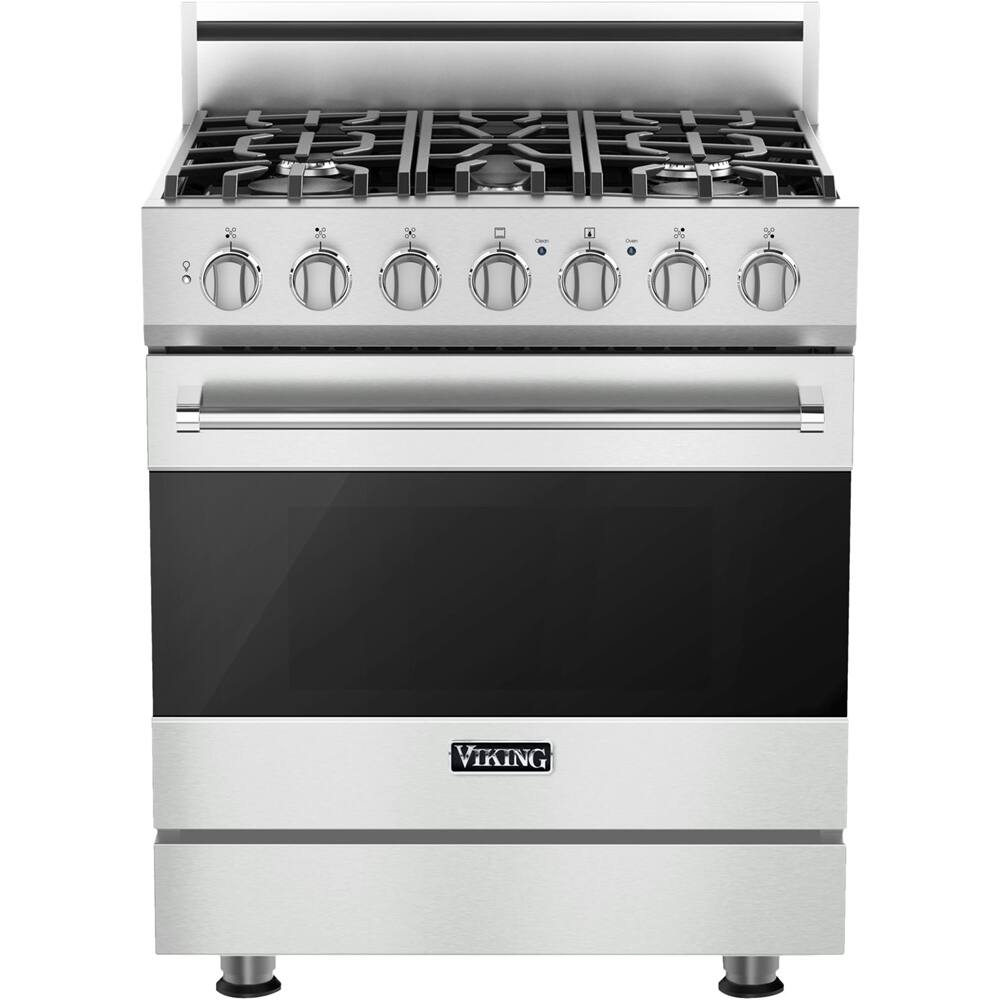 Front. Viking - 3 Series Freestanding Gas 30" Range - White.