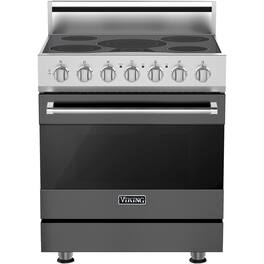 Viking - 3 Series 4.7 Cu. Ft. Self-Cleaning Freestanding Dual Fuel LP Gas Convection Range - Damascus Gray