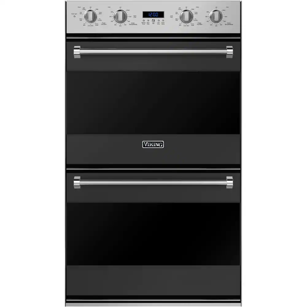 Viking - 3 Series 30" Built-In Double Electric Convection Wall Oven - Cast Black