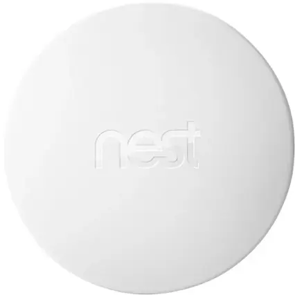 Front. Google - Geek Squad Certified Refurbished Nest Temperature Sensor - White.