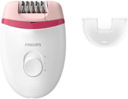 Philips Satinelle Essential Compact Hair Removal Epilator for Women, BRE235/04 - White And Pink - Angle_Zoom