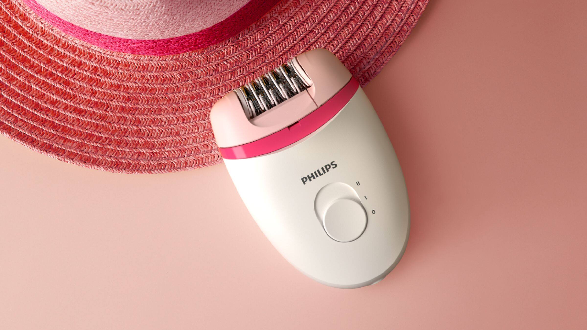 Alt View 17. Philips - Philips Satinelle Essential Compact Hair Removal Epilator for Women, BRE235/04 - White And Pink.
