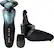 Angle. Philips Norelco - 7900 SmartClick and SmartClean Wet/Dry Electric Shaver - Black/Blue.