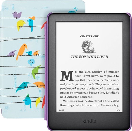 Front Zoom. Amazon - Kindle (10th Generation) Kids  - 6" - 8GB - 2019 - Rainbow Birds.