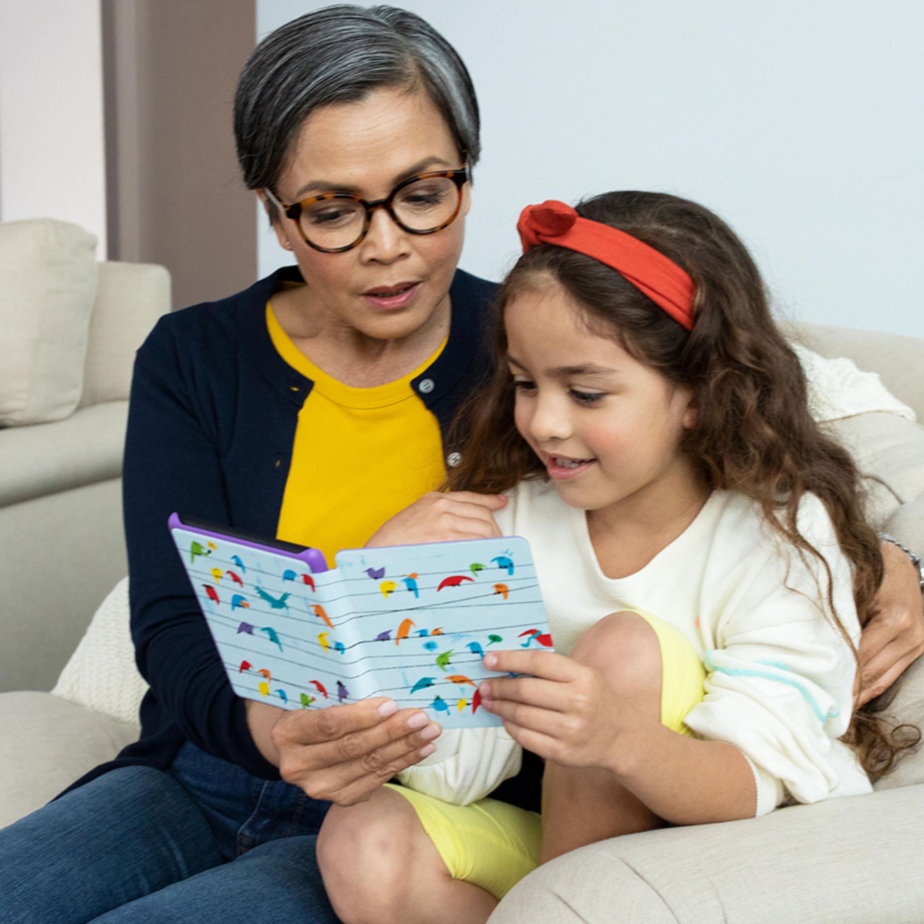 Alt View 16. Amazon - Kindle (10th Generation) Kids - 6" - 8GB - Rainbow Birds.