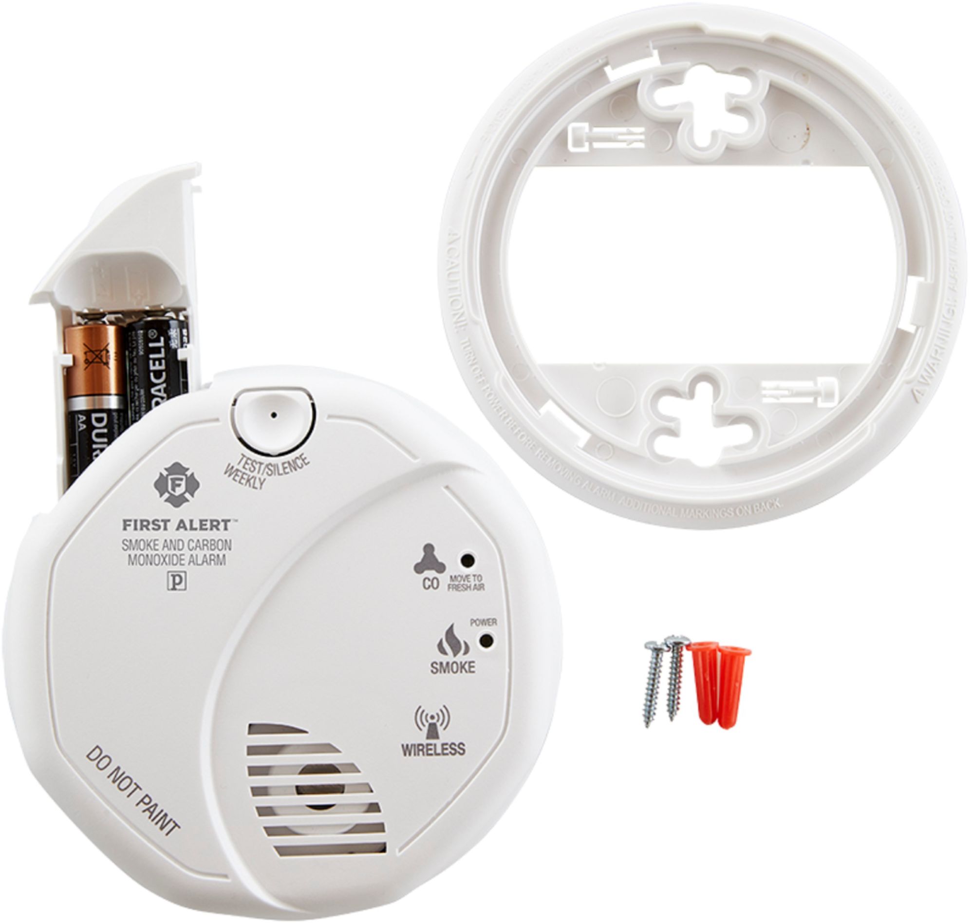 Smoke and Carbon Monoxide Alarm Works with Ring White First Alert 