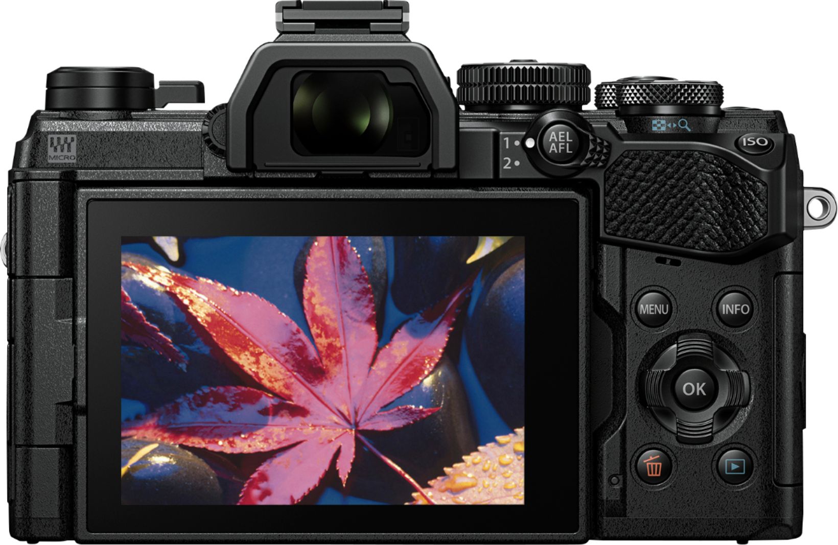 Back View: Olympus - M.Zuiko Digital ED 40-150mm f/2.8 Medium-Telephoto Zoom Lens for Most Micro-Four-Thirds Cameras - Black