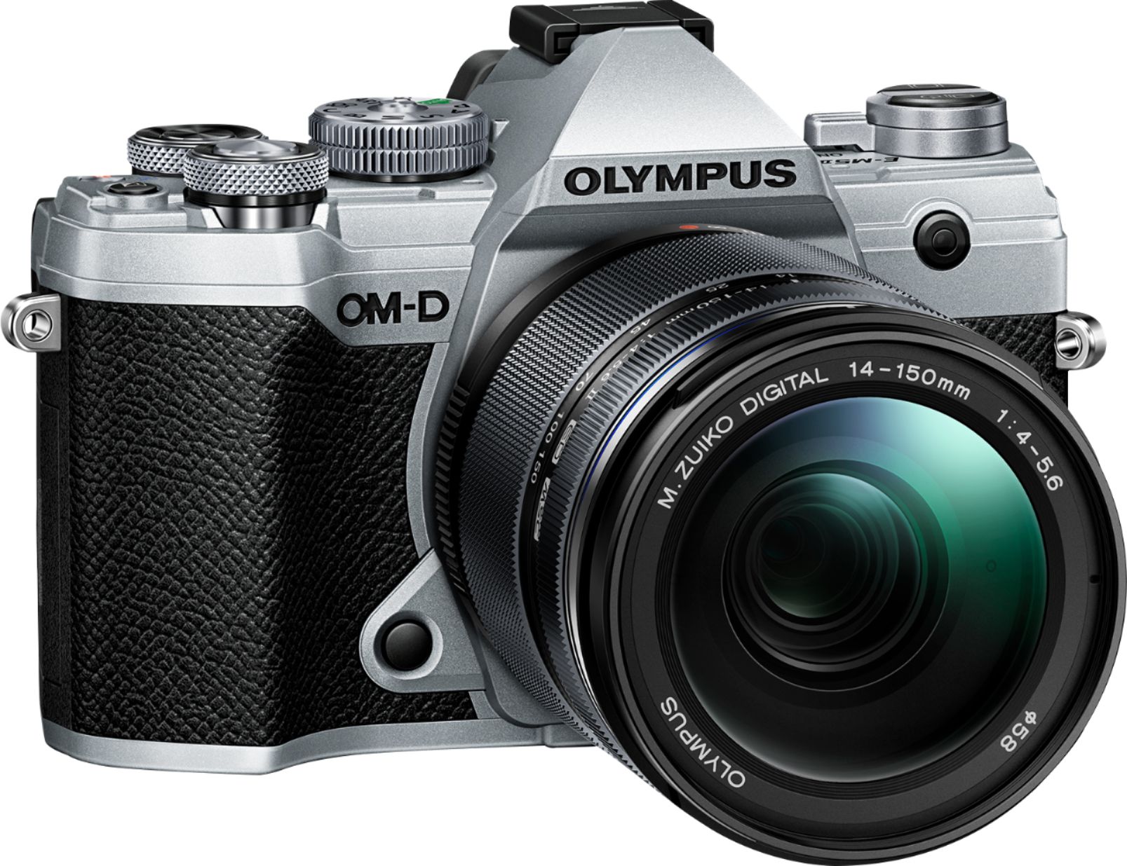 Angle View: Olympus - OM-D E-M5 Mark III Mirrorless Camera with 14-150mm Lens - Silver