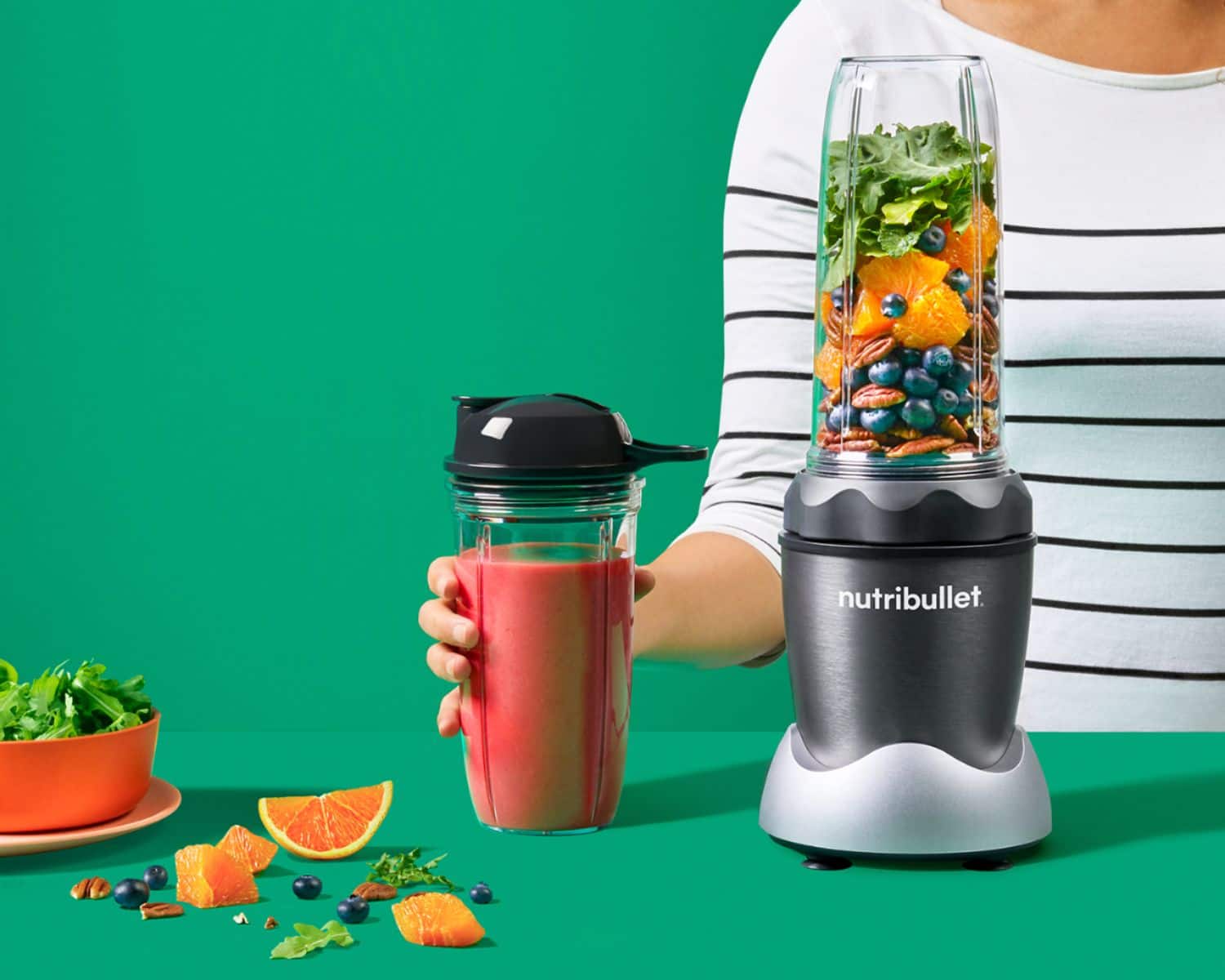 Alt View Zoom 14. NutriBullet - Pro 1000 Personal Blender NB50100C - Gray.