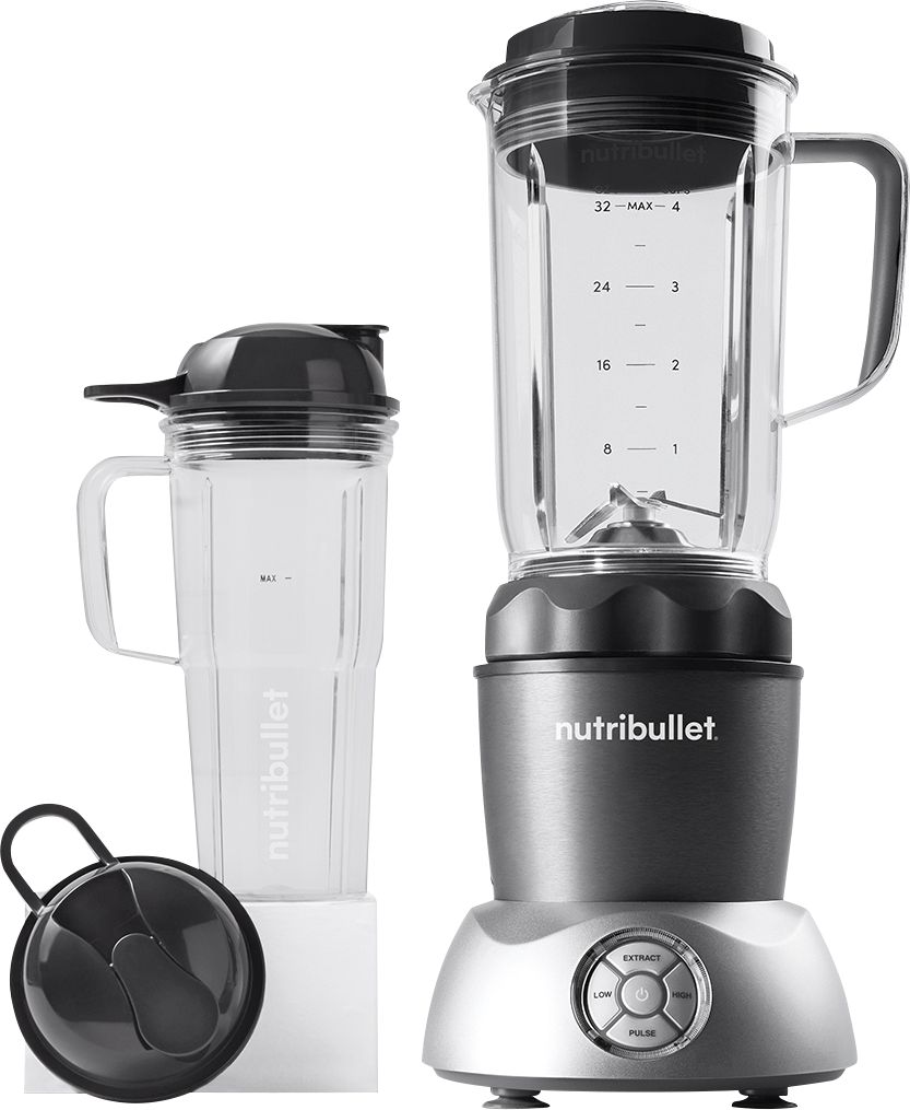 NutriBullet Kitchen Express 16 oz. Single Speed Silver Blender with 3.5 Cup  Work Bowl and Lid MB50200 - The Home Depot