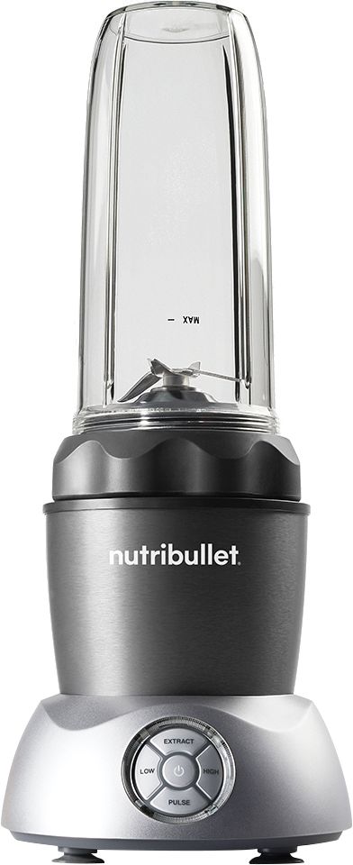 NutriBullet NB50100C Pro 1000 Single Serve Blender (1000W) 7-Piece Set,  Dark Gray/Light Gray Skirt (Used)