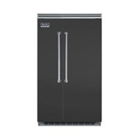Viking - Professional 5 Series Quiet Cool 29.1 Cu. Ft. Side-by-Side Built-In Refrigerator - Damascus Gray - Front_Zoom