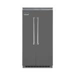 Viking - Professional 5 Series Quiet Cool 25.3 Cu. Ft. Side-by-Side Built-In Refrigerator - Damascus Gray - Front_Standard