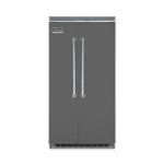 Front Zoom. Viking - Professional 5 Series Quiet Cool 25.3 Cu. Ft. Side-by-Side Built-In Refrigerator - Damascus gray.