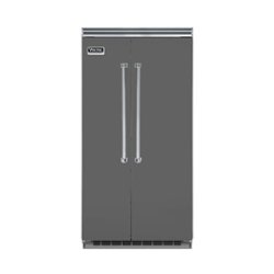 Viking - Professional 5 Series Quiet Cool 25.3 Cu. Ft. Side-by-Side Built-In Refrigerator - Damascus gray - Front_Zoom