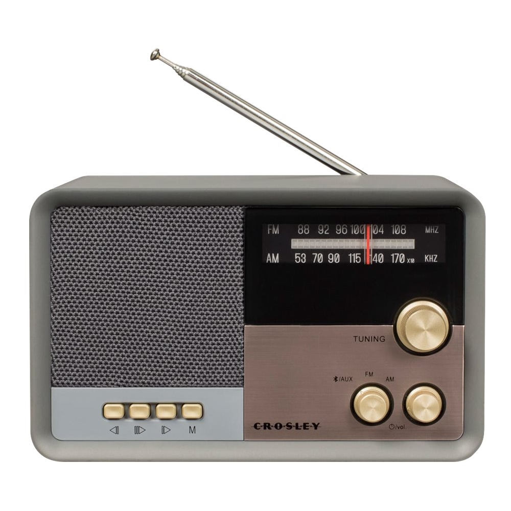 Crosley Tribute Portable AM/FM Radio Charcoal CR3036D-CL - Best Buy
