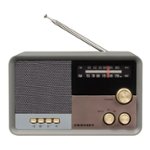 Front Zoom. Crosley - Tribute Portable AM/FM Radio - Charcoal.
