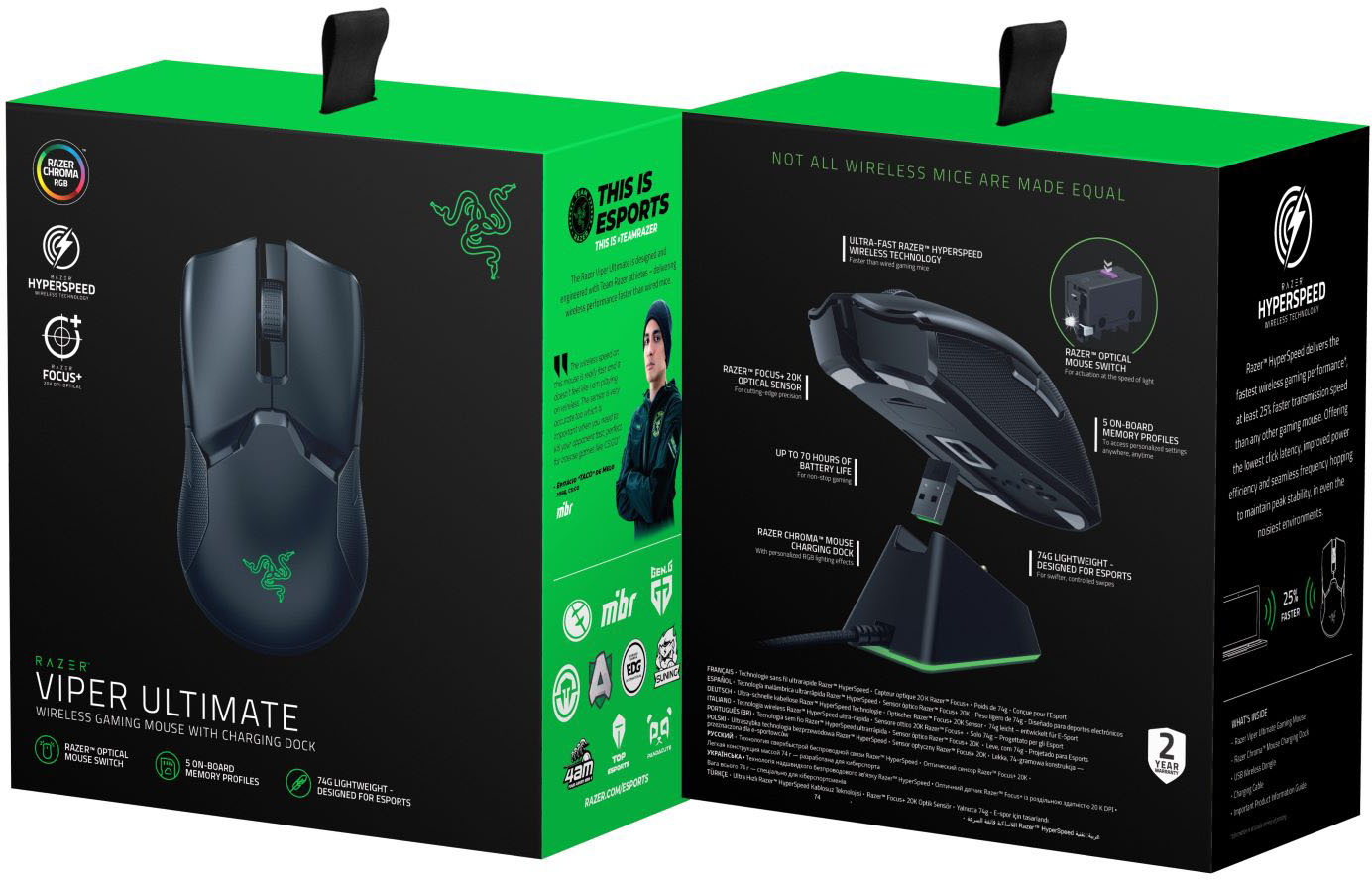 Razer - Viper Ultimate Ultralight Wireless Optical Gaming Mouse with  Charging Dock - Black