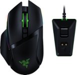 Front Zoom. Razer - Basilisk Ultimate Wireless Optical  with HyperSpeed Technology and Charging Dock Gaming Mouse - Black.