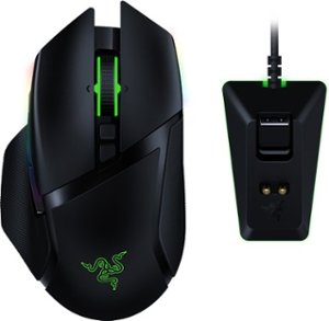 Razer - Basilisk Ultimate Wireless Optical  with HyperSpeed Technology and Charging Dock Gaming Mouse - Black