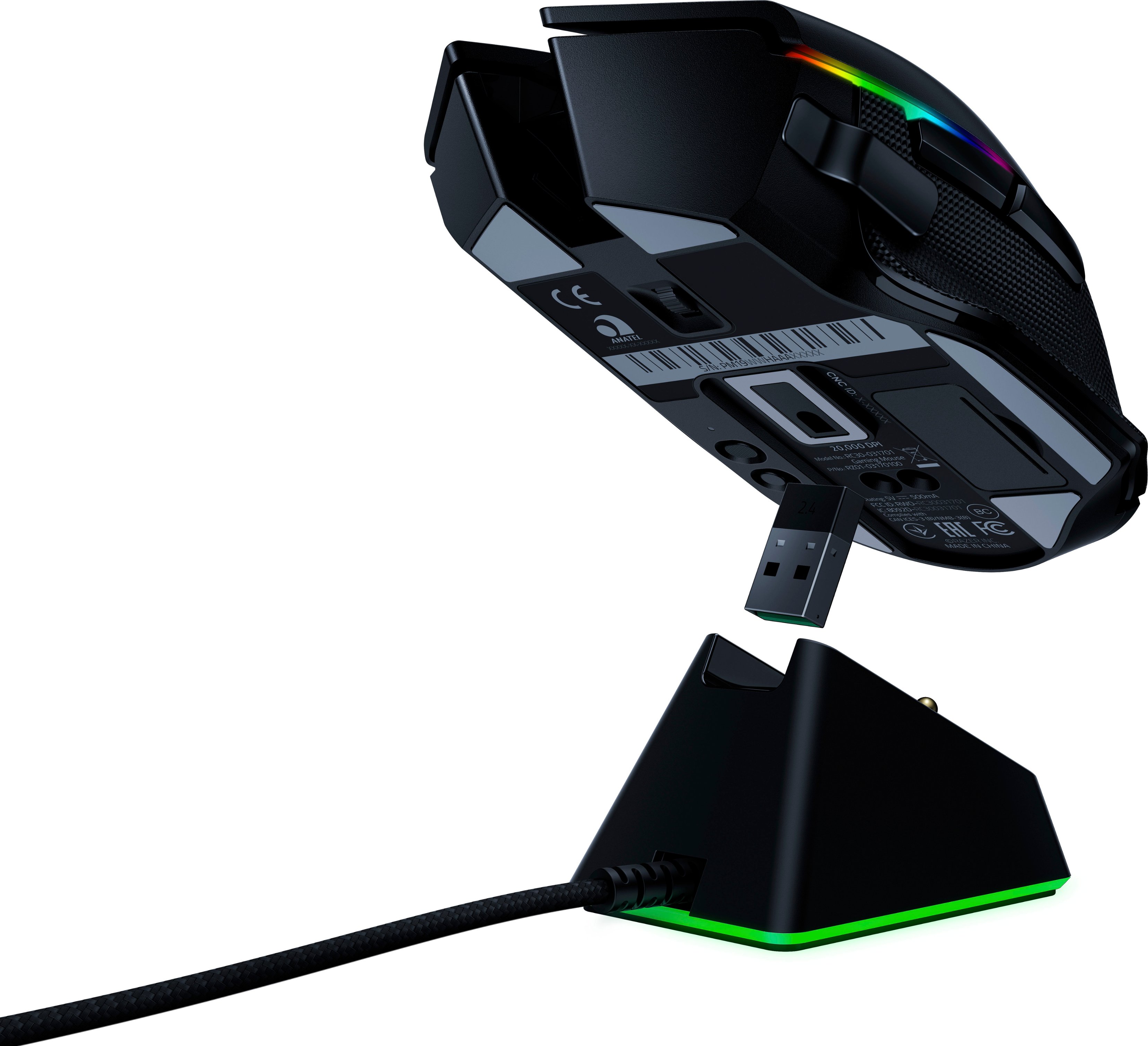 Souris sans fil Gamer Razer Basilisk Ultimate RGB (Noir) + Station de  charge à prix bas