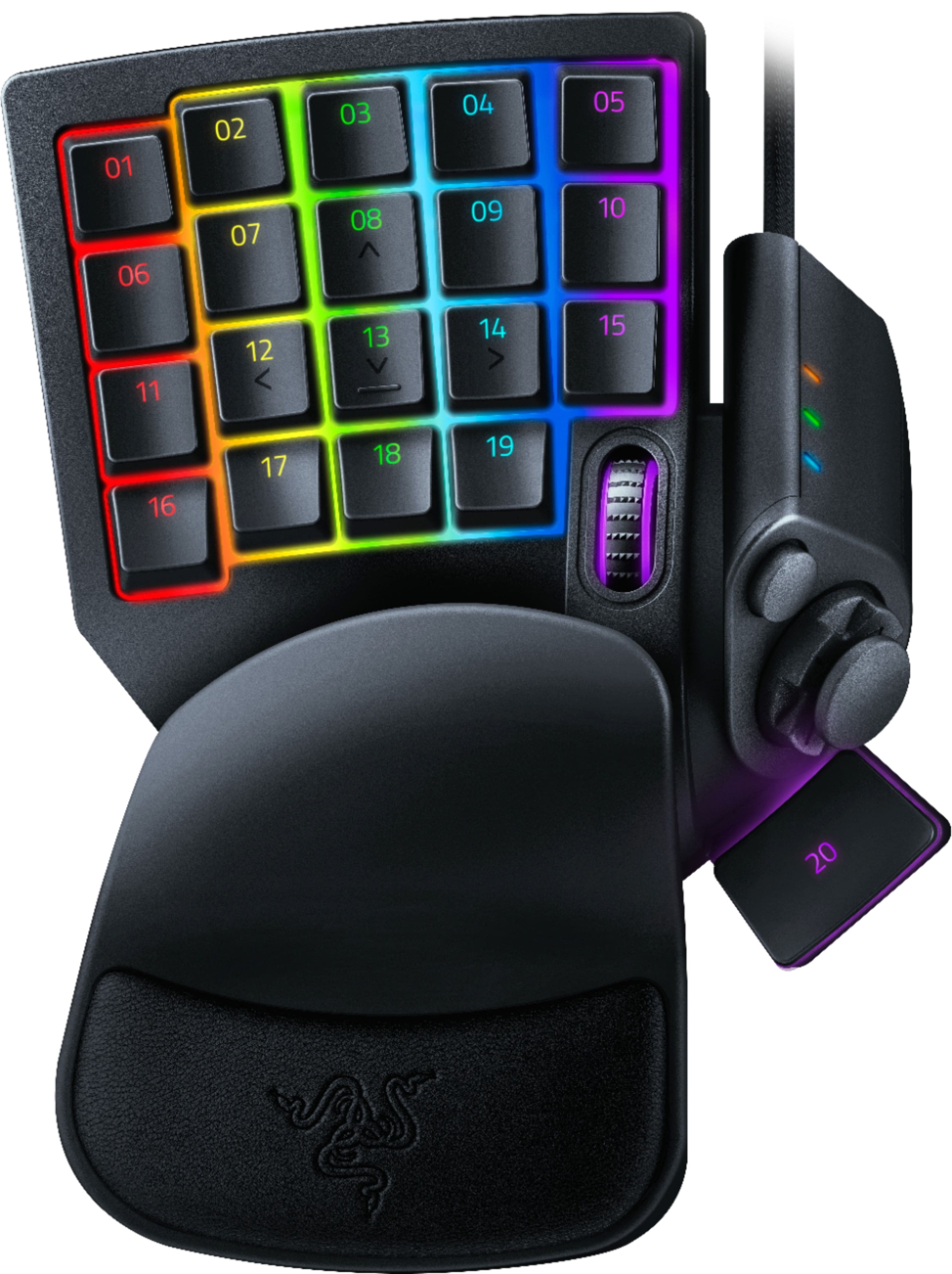Front. Razer - Tartarus Pro Optical Switch Keypad - Black.