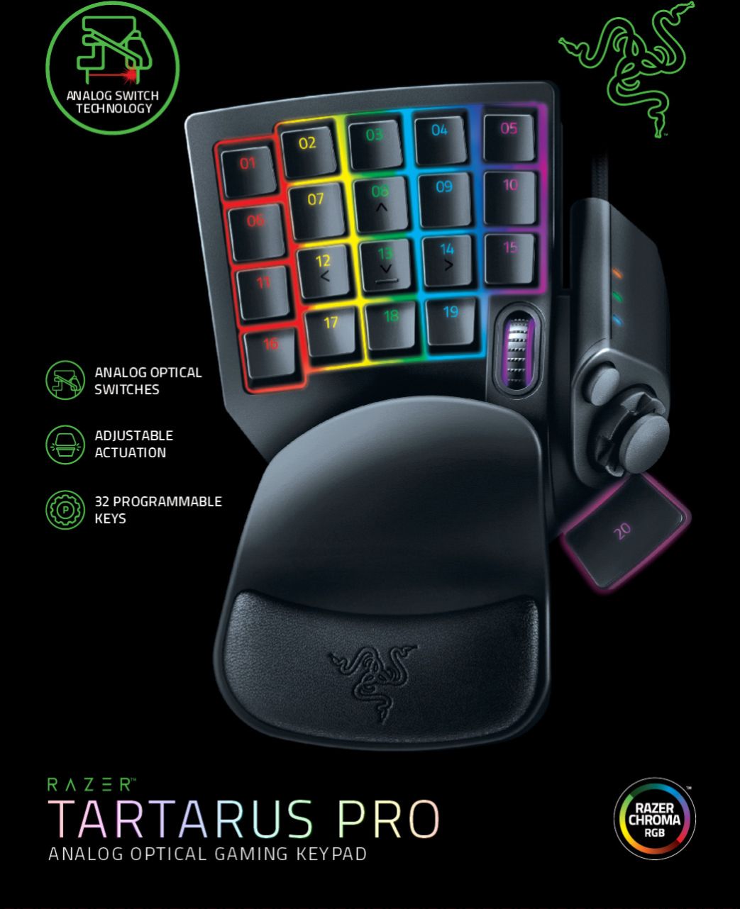 Best Buy: Razer Tartarus Pro Optical Switch Keypad Black RZ07