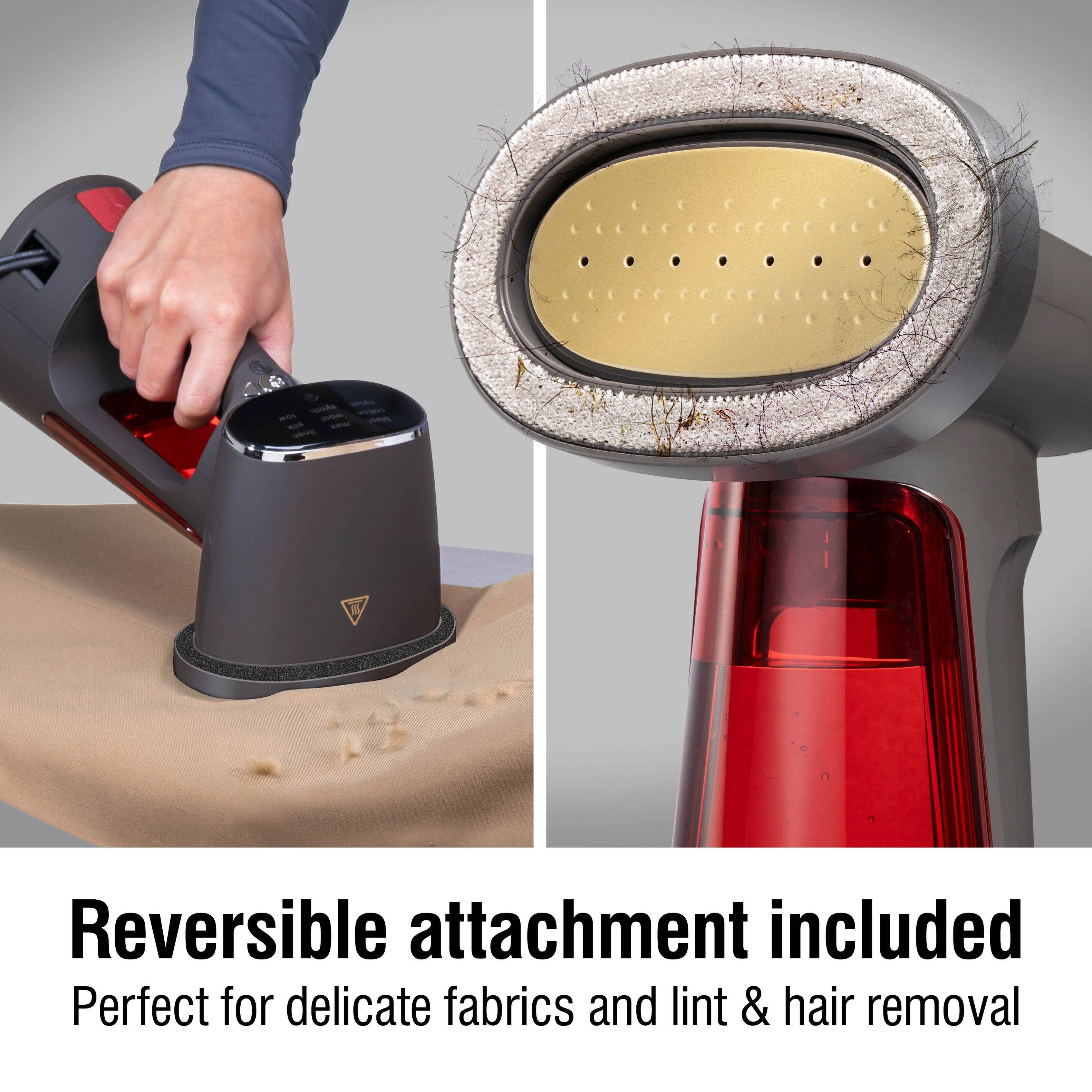 Reversible attachment included  
Perfect for delicate fabrics and lint & hair removal