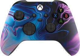 Custom Controllerzz - Custom Wireless Controller for Xbox Series X|S, Xbox One, & PC - Blue & Purple Swirl