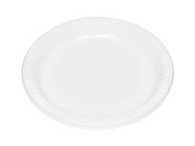 Alt View 1. TABLE MATE - Table Mate 9" Plastic Plates, 125/Pack - White.