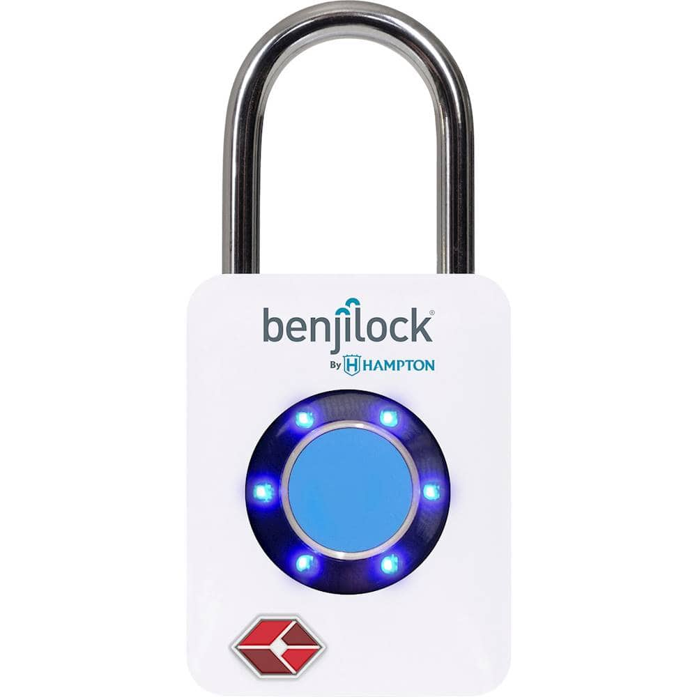 Benjilock By Hampton Tsa Fingerprint Padlock White Bl30071wh