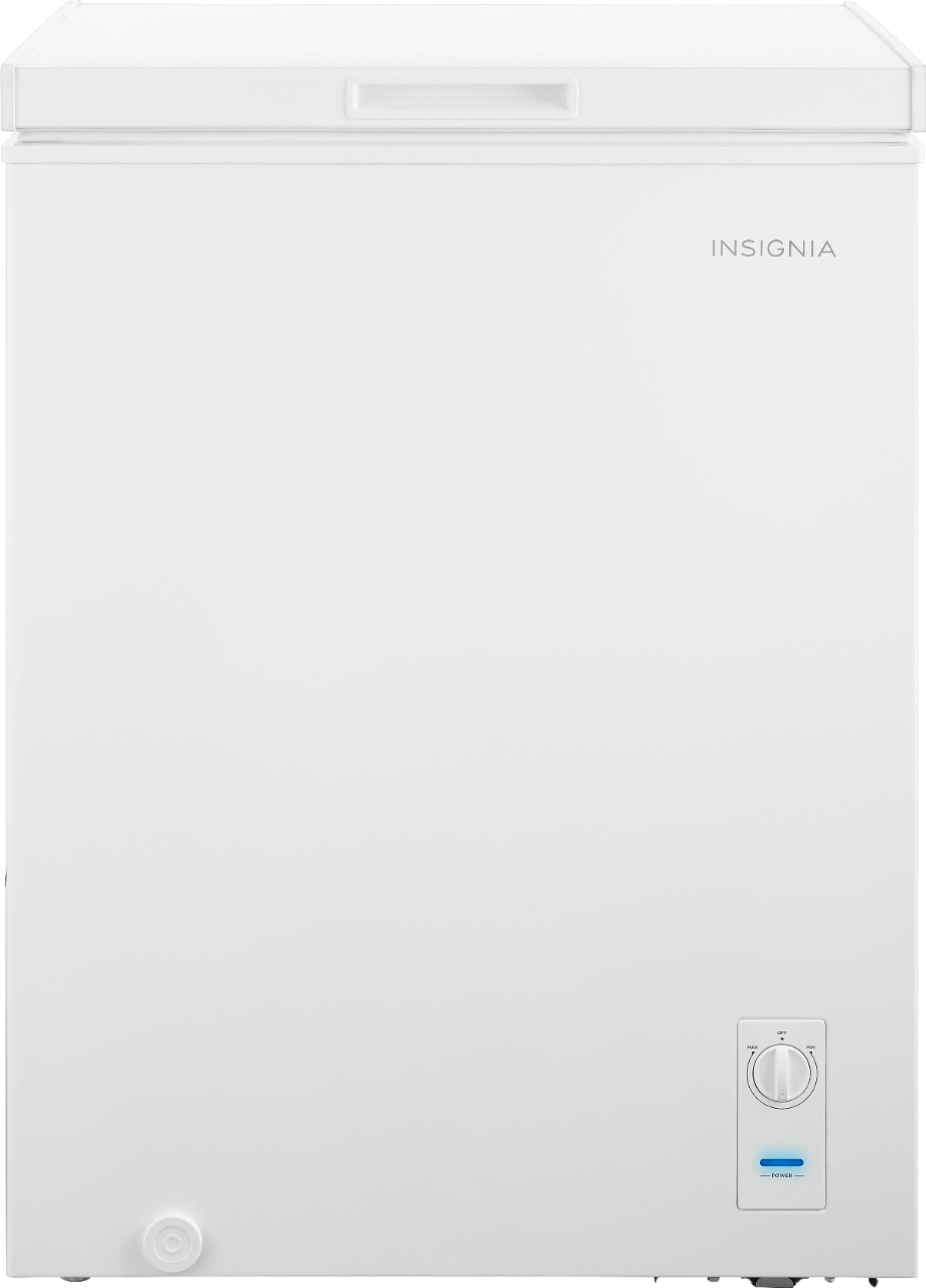 Insignia™ - 5.0 Cu. Ft. Garage Ready-Chest Freezer - White - Front_Zoom