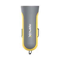 RapidX - X2PD 2-Port Vehicle Charger with One QC 18W USB Port & One 30W USB-C Port, 48W Max Output - Yellow - Front_Zoom