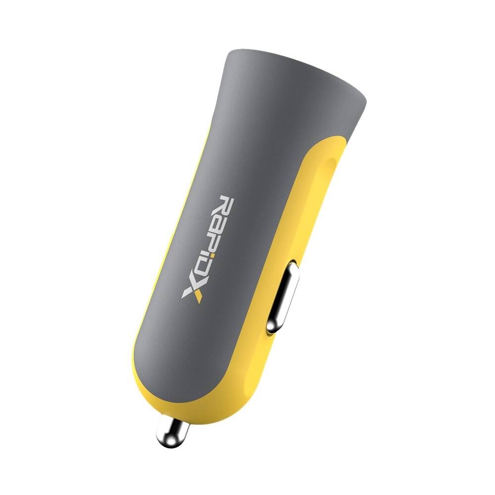 Alt View 12. RapidX - X2PD 2-Port Vehicle Charger with One QC 18W USB Port & One 30W USB-C Port, 48W Max Output - Yellow.