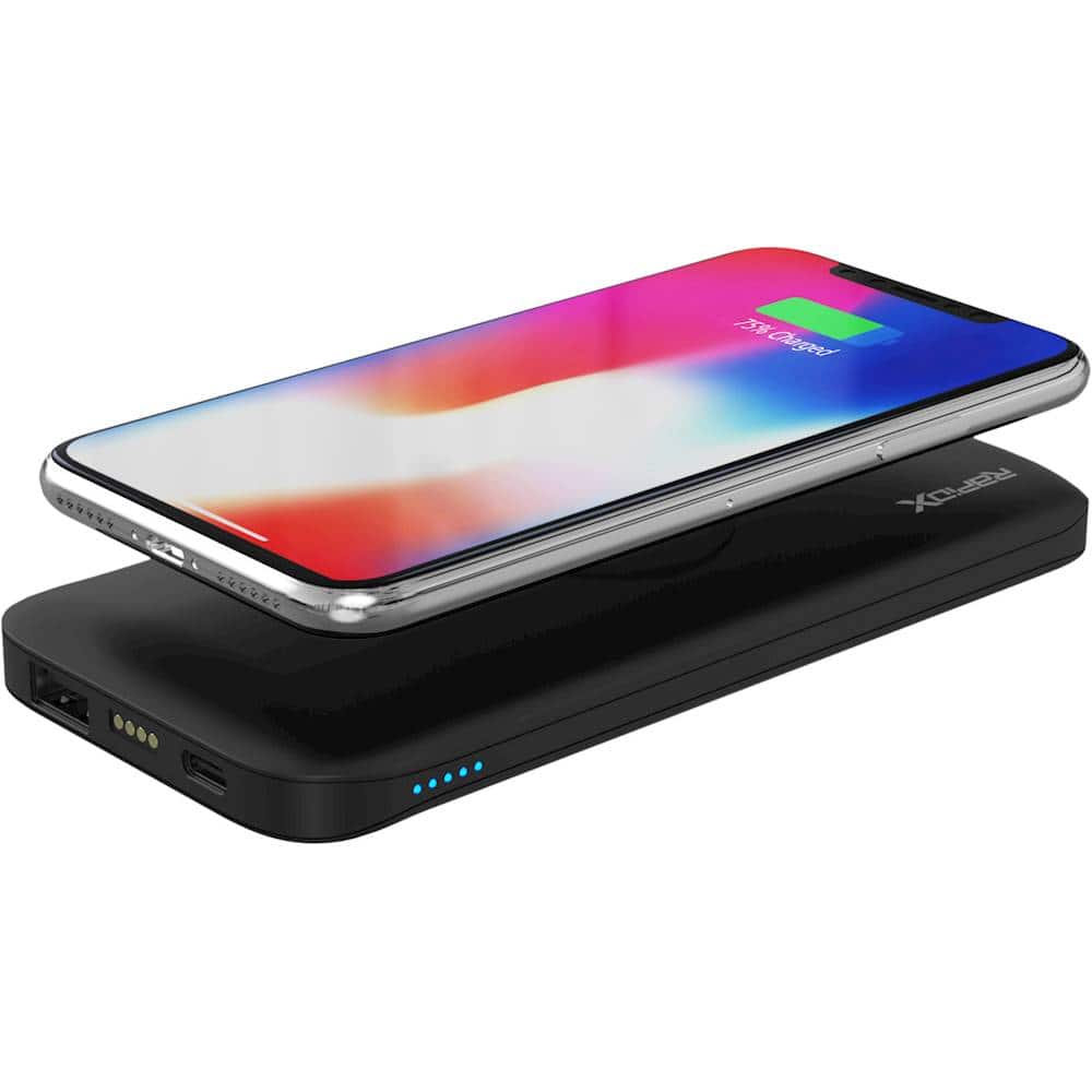 Alt View 14. RapidX - MyPort 10,000 mAh Portable Charger for Most Qi and USB Enabled Devices - Black.