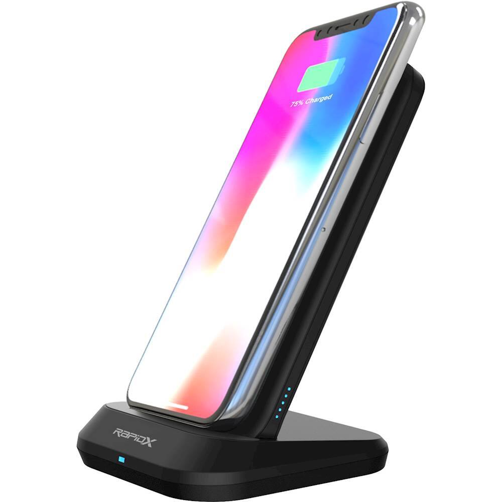 Alt View 15. RapidX - MyPort 10,000 mAh Portable Charger for Most Qi and USB Enabled Devices - Black.