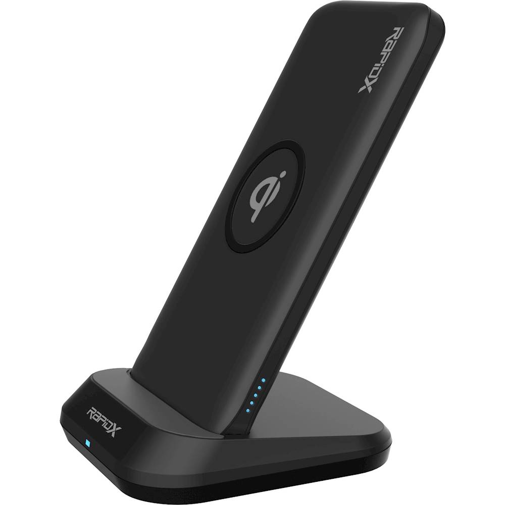 Alt View 18. RapidX - MyPort 10,000 mAh Portable Charger for Most Qi and USB Enabled Devices - Black.