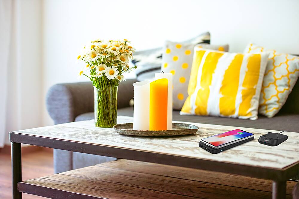 Alt View 19. RapidX - MyPort 10,000 mAh Portable Charger for Most Qi and USB Enabled Devices - Black.