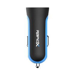RapidX - X2PD 2-Port Vehicle Charger with One QC 18W USB Port & One 30W USB-C Port, 48W Max Output - Blue - Front_Zoom