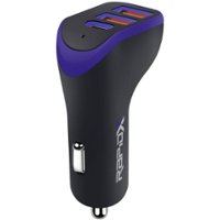 RapidX - X3PD 3-Port Vehicle Charger with Two 17W USB Ports and One 18W USB-C Port, 35W Max Output - Blue - Front_Zoom